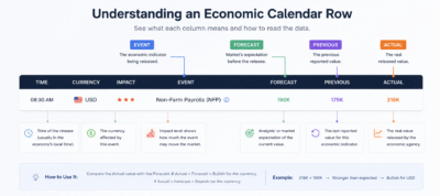 Fig 1.2 Annotated economic calendar